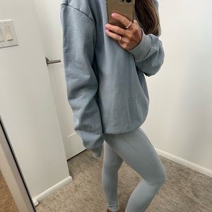 Morgan Stewart sweatshirt // XS// light blue steel…matching leggings available
